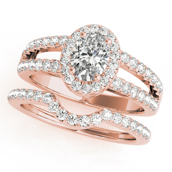 Oval Halo Diamond Fashion Ring · 0.54 ct tw