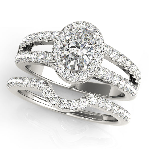Oval Halo Diamond Fashion Ring · 0.48 ct tw
