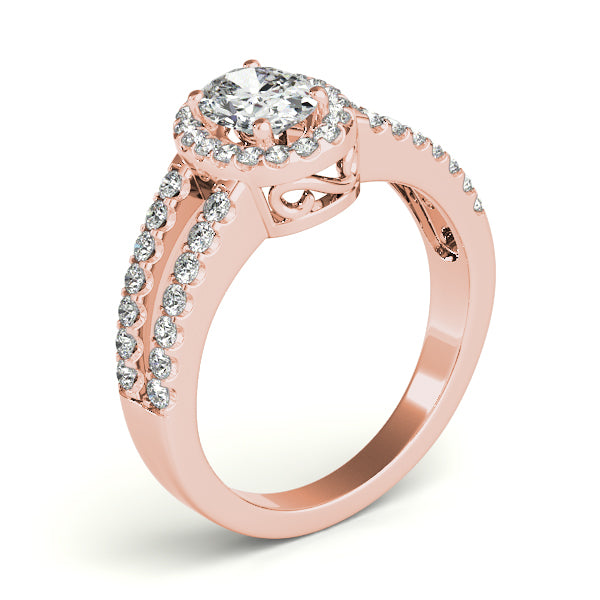 Oval Halo Diamond Fashion Ring · 0.54 ct tw