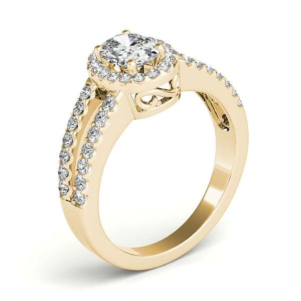 Oval Halo Diamond Fashion Ring · 0.54 ct tw