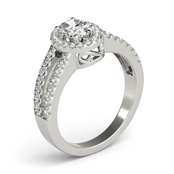 Oval Halo Diamond Fashion Ring · 0.54 ct tw