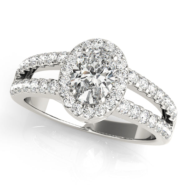 Oval Halo Diamond Fashion Ring · 0.46 ct tw