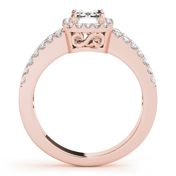 Emerald Halo Diamond Engagement Ring · 0.48 ct tw