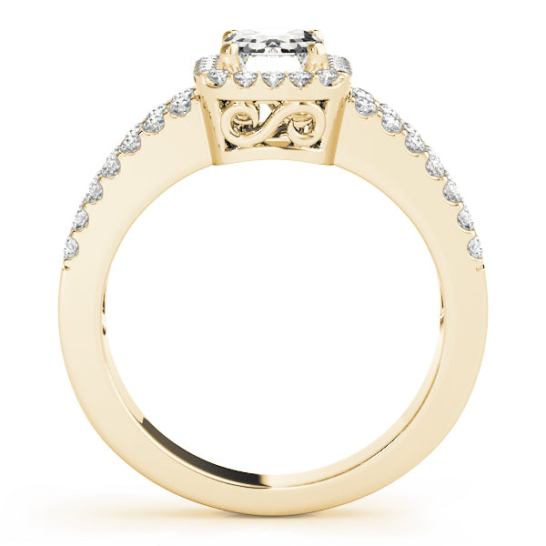 Emerald Halo Diamond Engagement Ring · 0.48 ct tw