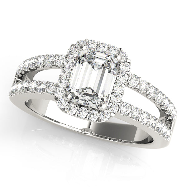 Emerald Halo Diamond Fashion Ring · 0.56 ct tw