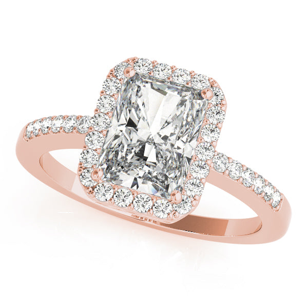 Emerald Halo Diamond Engagement Ring · 0.34 ct tw