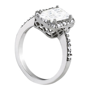 Emerald Halo Diamond Fashion Ring · 0.24 ct tw