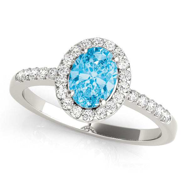 Oval Halo Diamond Fashion Ring · 0.23 ct tw