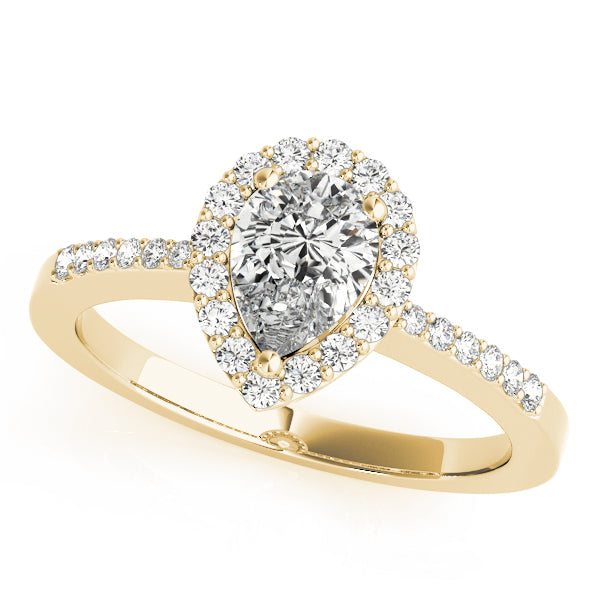 Pear Halo & Trillion Diamond Fashion Ring · 0.65 ct tw