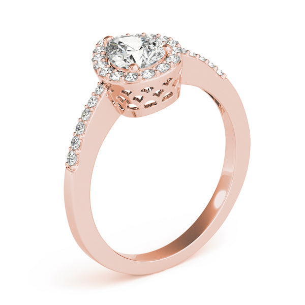 Pear Halo & Trillion Diamond Fashion Ring · 0.23 ct tw