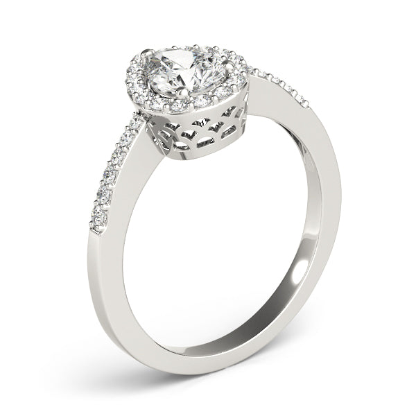Pear Halo & Trillion Diamond Fashion Ring · 0.23 ct tw