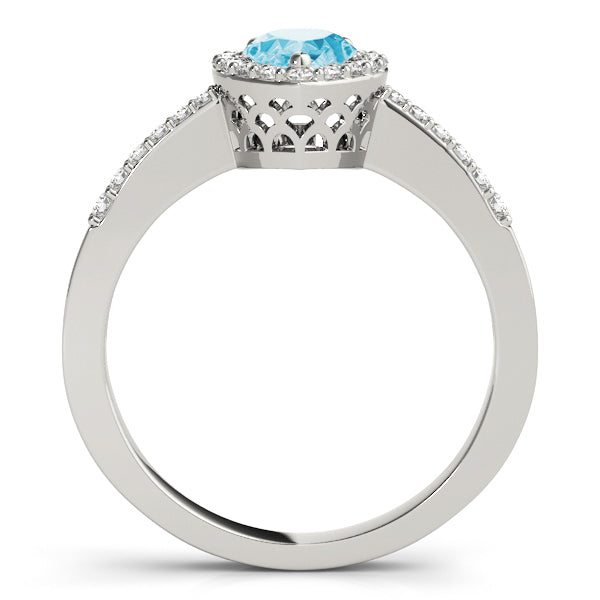 Pear Halo & Trillion Diamond Fashion Ring · 0.23 ct tw