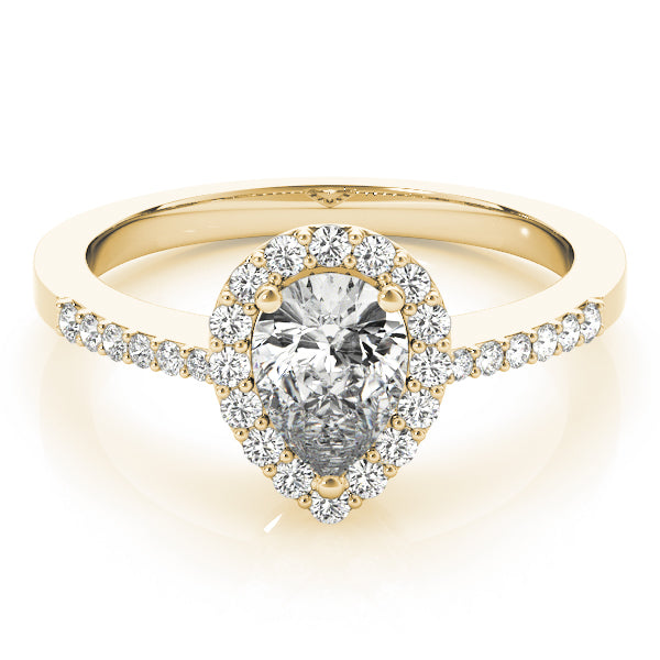 Pear Halo & Trillion Diamond Fashion Ring · 0.23 ct tw