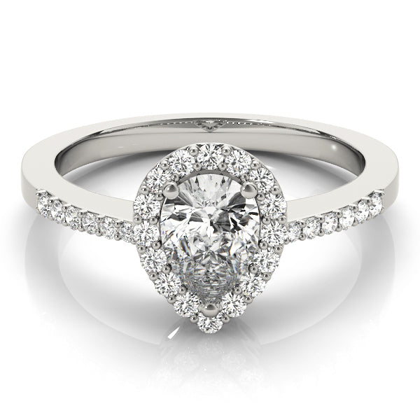 Pear Halo & Trillion Diamond Fashion Ring · 0.65 ct tw