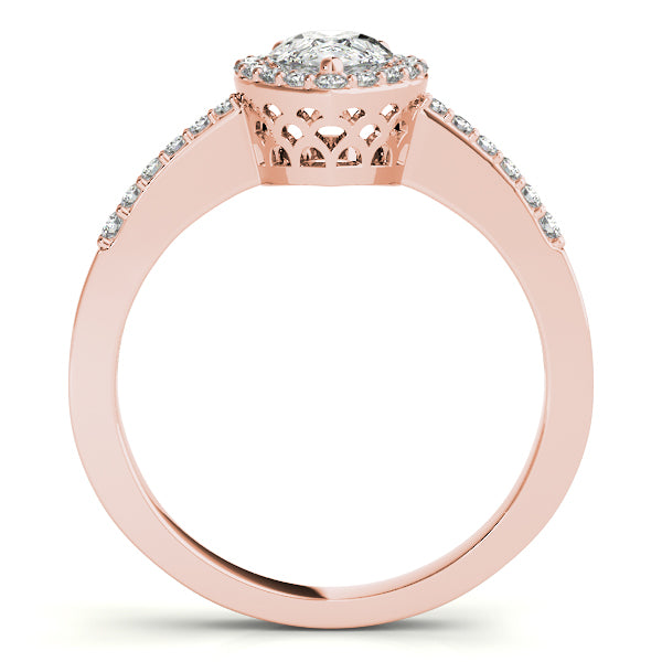 Pear Halo & Trillion Diamond Fashion Ring · 0.22 ct tw