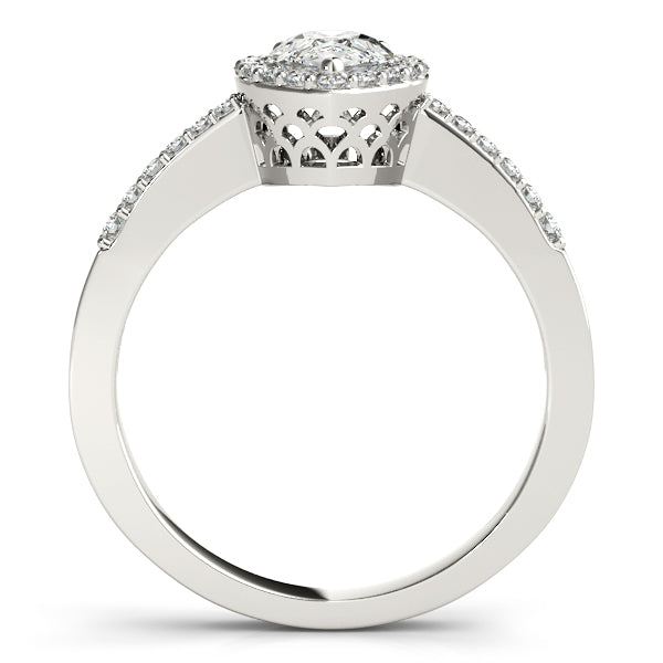 Pear Halo & Trillion Diamond Fashion Ring · 0.22 ct tw