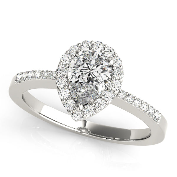 Pear Halo & Trillion Diamond Fashion Ring · 0.65 ct tw