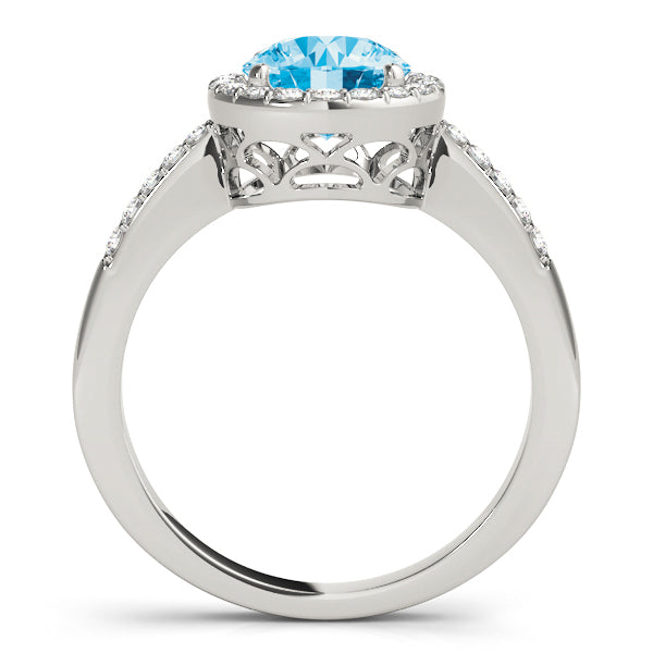 Round Halo Diamond Fashion Ring · 0.99 ct tw