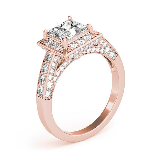 Square Halo & Cushion Diamond Fashion Ring · 1.16 ct tw