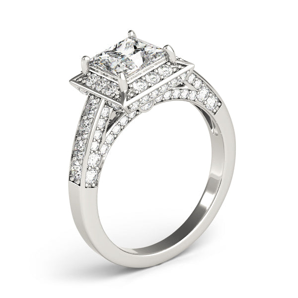 Square Halo & Cushion Diamond Fashion Ring · 1.71 ct tw