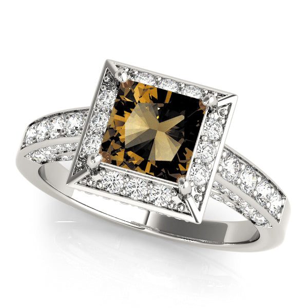 Square Halo & Cushion Diamond Fashion Ring · 2.91 ct tw