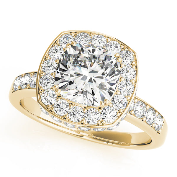 Cushion Halo Diamond Fashion Ring · 0.77 ct tw