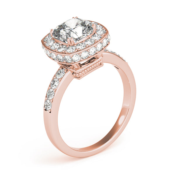 Cushion Halo Diamond Fashion Ring · 0.77 ct tw