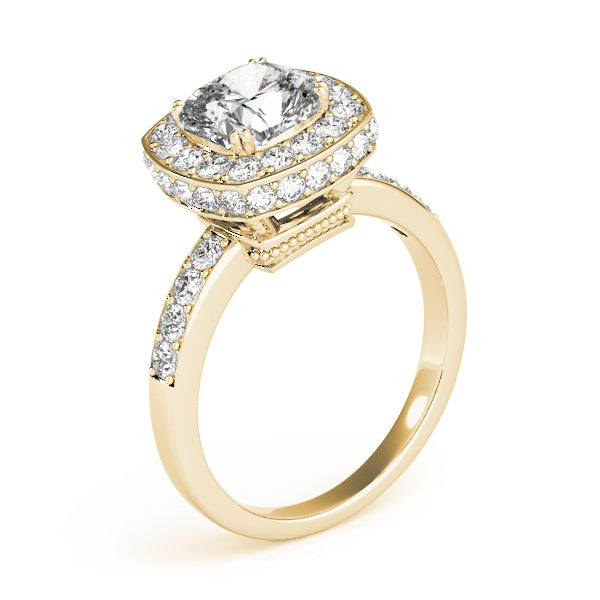 Cushion Halo Diamond Fashion Ring · 0.58 ct tw