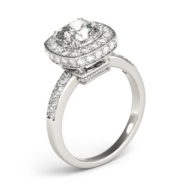 Cushion Halo Diamond Fashion Ring · 0.99 ct tw