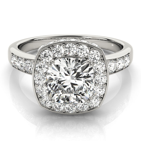 Cushion Halo Diamond Fashion Ring · 0.58 ct tw