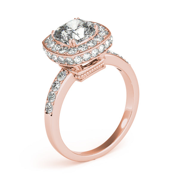 Cushion Halo Diamond Fashion Ring · 0.58 ct tw