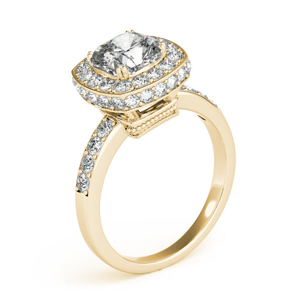 Cushion Halo Diamond Fashion Ring · 0.58 ct tw