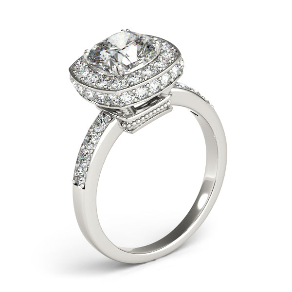 Cushion Halo Diamond Fashion Ring · 0.99 ct tw