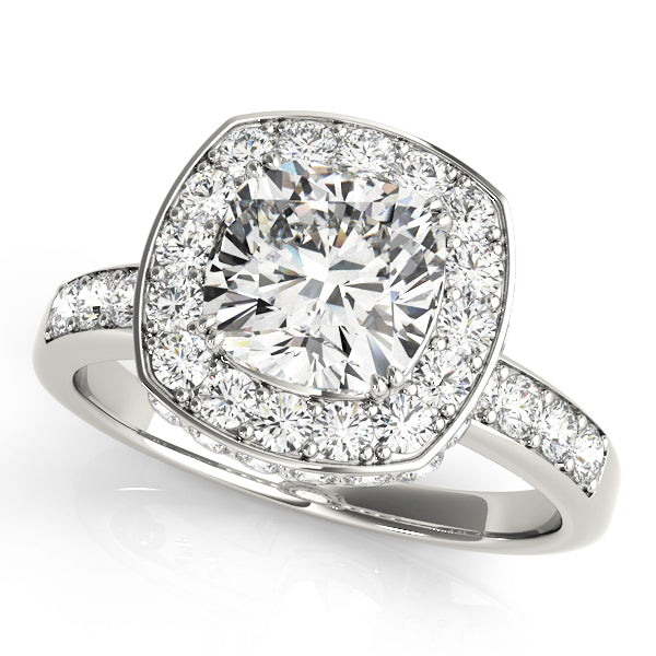 Cushion Halo Diamond Fashion Ring · 0.58 ct tw