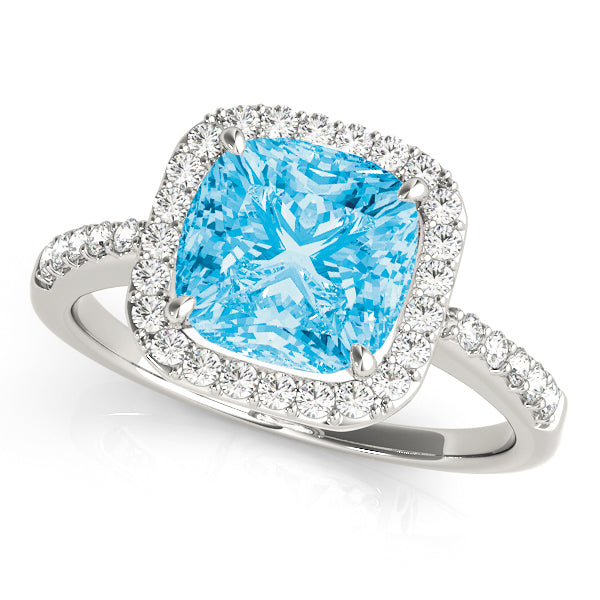 Cushion Halo Square Diamond Fashion Ring · 0.28 ct tw