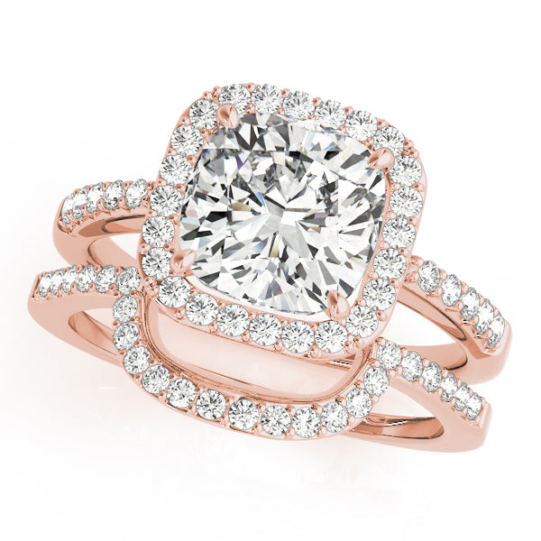 Cushion Halo Square Diamond Fashion Ring · 0.28 ct tw