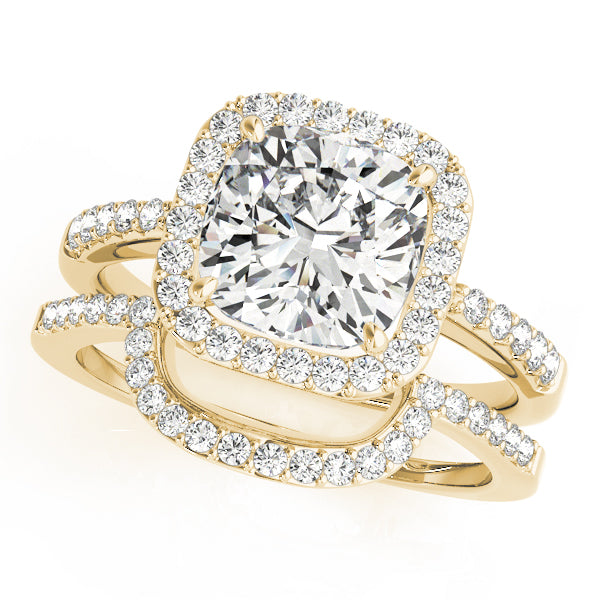 Cushion Halo Square Diamond Fashion Ring · 0.32 ct tw