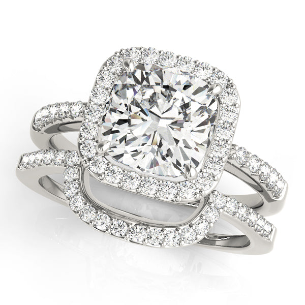 Cushion Halo Square Diamond Fashion Ring · 0.32 ct tw