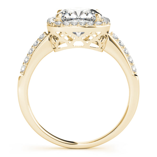 Cushion Halo Square Diamond Fashion Ring · 0.32 ct tw