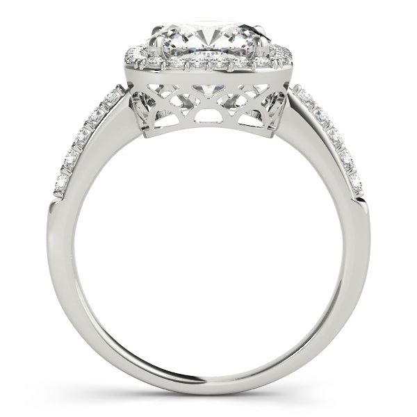 Cushion Halo Square Diamond Fashion Ring · 0.32 ct tw