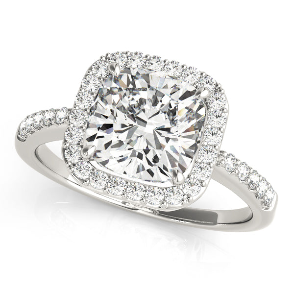 Cushion Halo Square Diamond Fashion Ring · 0.21 ct tw