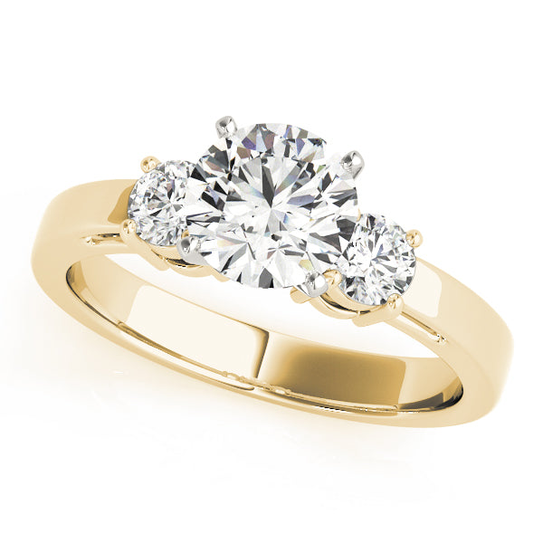 Round Three-Stone Diamond Engagement Ring · 0.40 ct tw