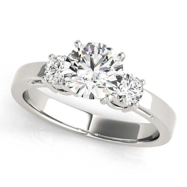 Round Three-Stone Diamond Engagement Ring · 0.40 ct tw