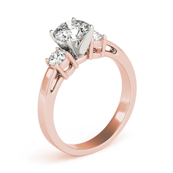 Round Three-Stone Diamond Engagement Ring · 0.40 ct tw