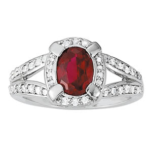 Oval Gemstone Fashion Ring · 0.29 ct tw