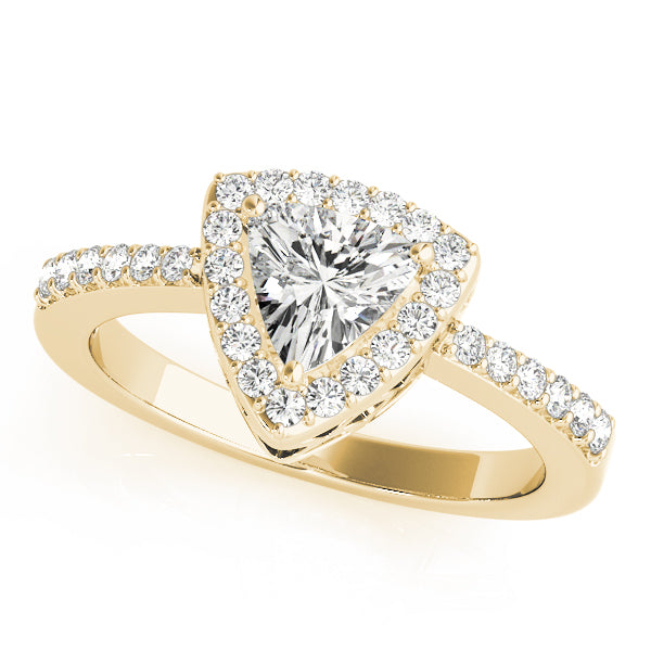 Trillion Halo Pear Diamond Fashion Ring · 0.20 ct tw