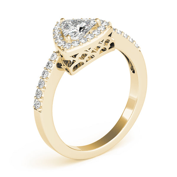 Trillion Halo Pear Diamond Fashion Ring · 0.20 ct tw