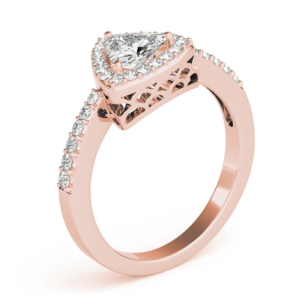 Trillion Halo Pear Diamond Fashion Ring · 0.23 ct tw