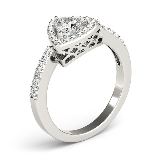 Trillion Halo Pear Diamond Fashion Ring · 0.20 ct tw