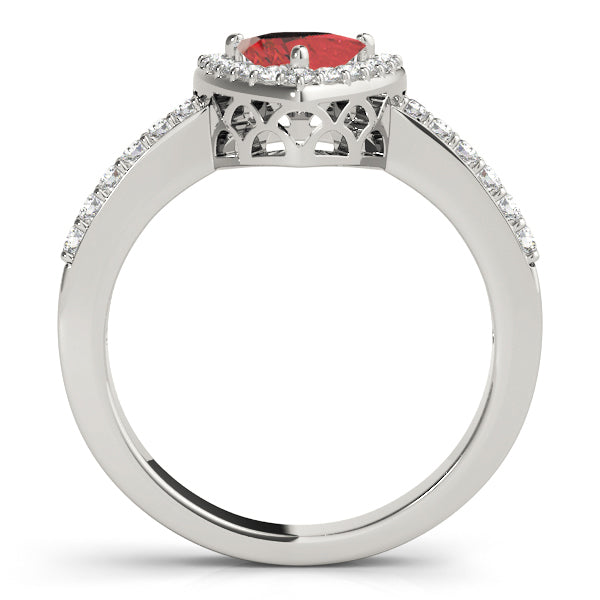 Trillion Halo Pear Diamond Fashion Ring · 0.20 ct tw